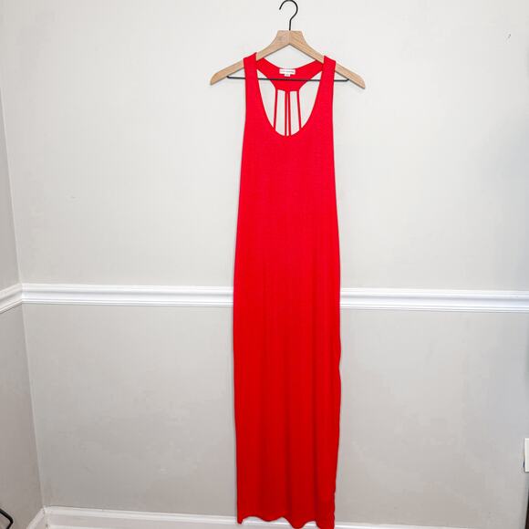 Zenana Outfitters Simple Red Maxi Dress - Picture 1 of 5